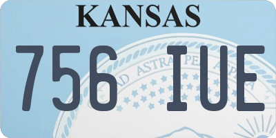 KS license plate 756IUE