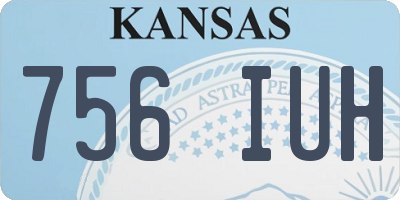 KS license plate 756IUH
