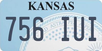 KS license plate 756IUI