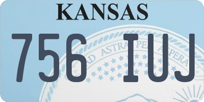 KS license plate 756IUJ