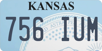 KS license plate 756IUM