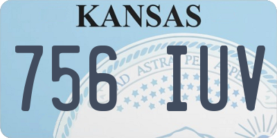 KS license plate 756IUV