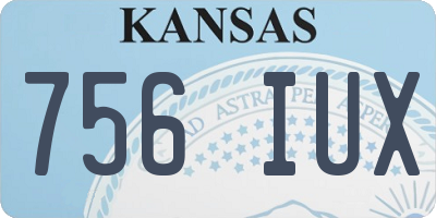 KS license plate 756IUX