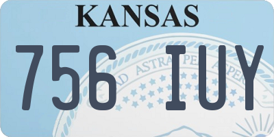 KS license plate 756IUY
