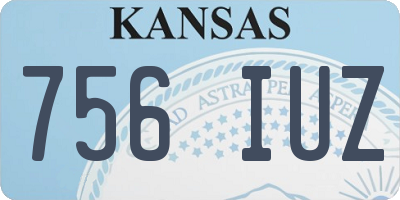 KS license plate 756IUZ