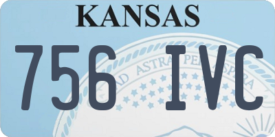 KS license plate 756IVC