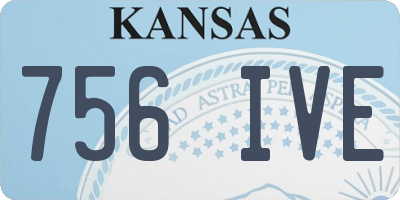 KS license plate 756IVE