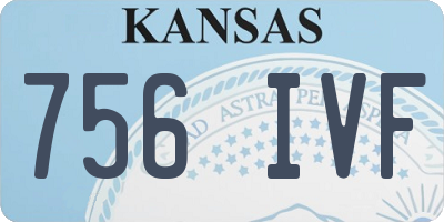 KS license plate 756IVF