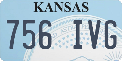 KS license plate 756IVG