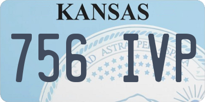 KS license plate 756IVP