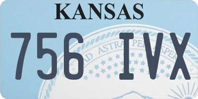 KS license plate 756IVX