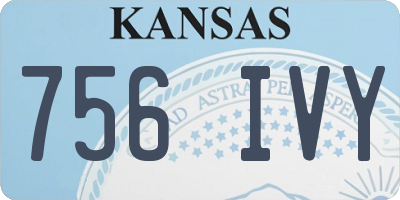 KS license plate 756IVY