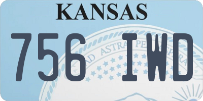 KS license plate 756IWD