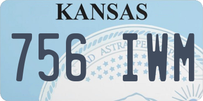 KS license plate 756IWM