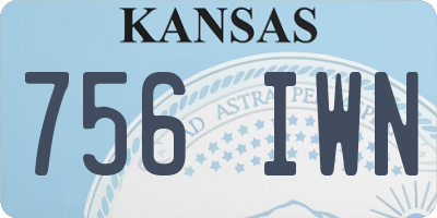KS license plate 756IWN