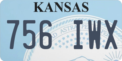 KS license plate 756IWX