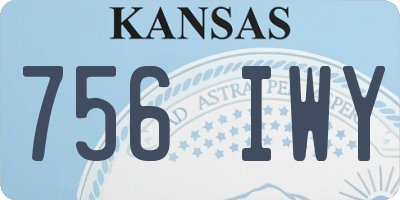 KS license plate 756IWY