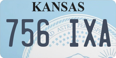 KS license plate 756IXA