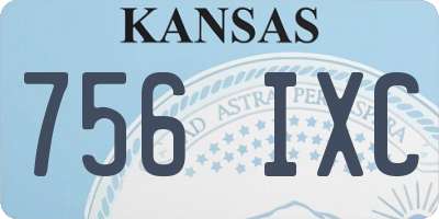 KS license plate 756IXC