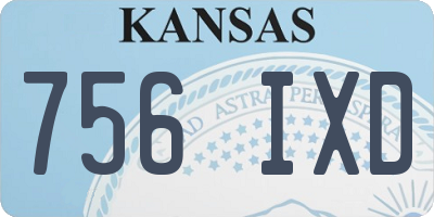 KS license plate 756IXD
