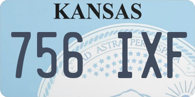 KS license plate 756IXF