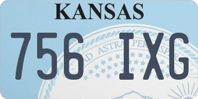 KS license plate 756IXG