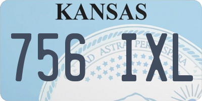 KS license plate 756IXL