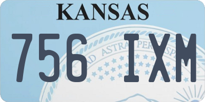 KS license plate 756IXM