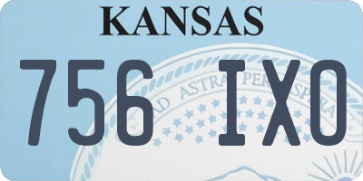 KS license plate 756IXO