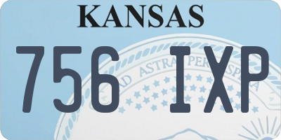 KS license plate 756IXP