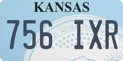 KS license plate 756IXR