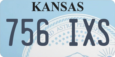 KS license plate 756IXS