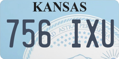 KS license plate 756IXU