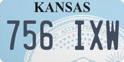 KS license plate 756IXW