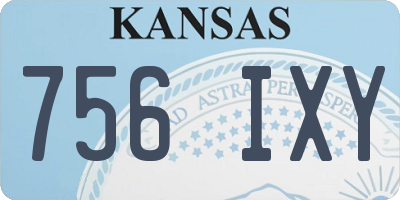 KS license plate 756IXY