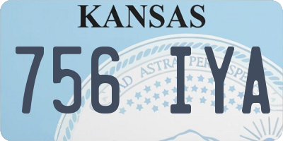 KS license plate 756IYA