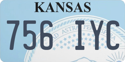 KS license plate 756IYC