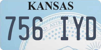 KS license plate 756IYD