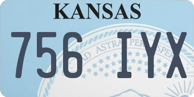 KS license plate 756IYX