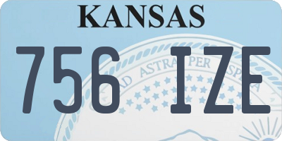 KS license plate 756IZE