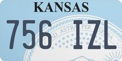 KS license plate 756IZL