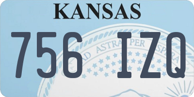 KS license plate 756IZQ
