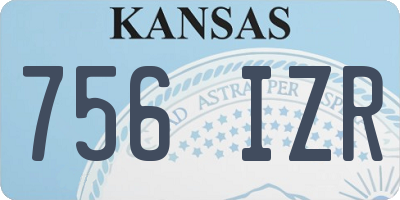 KS license plate 756IZR