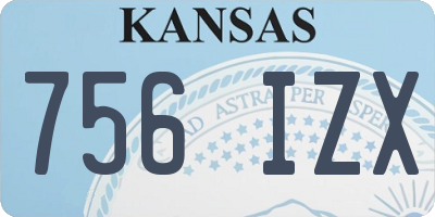 KS license plate 756IZX