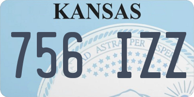 KS license plate 756IZZ