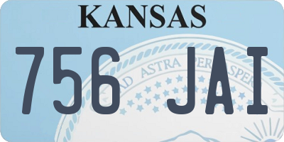KS license plate 756JAI