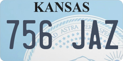 KS license plate 756JAZ
