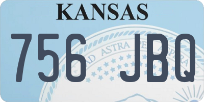 KS license plate 756JBQ