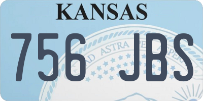 KS license plate 756JBS