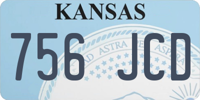 KS license plate 756JCD
